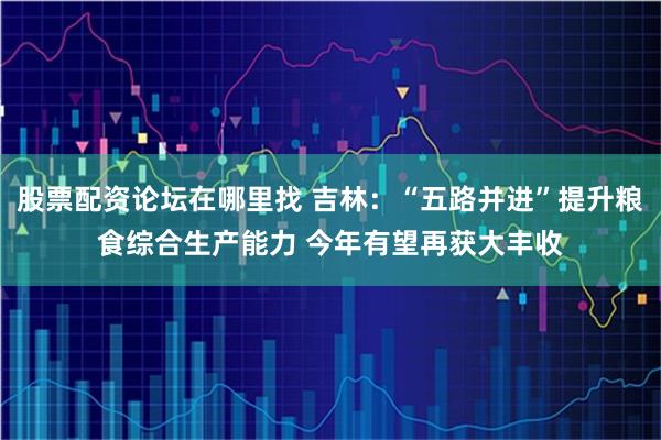 股票配资论坛在哪里找 吉林：“五路并进”提升粮食综合生产能力 今年有望再获大丰收