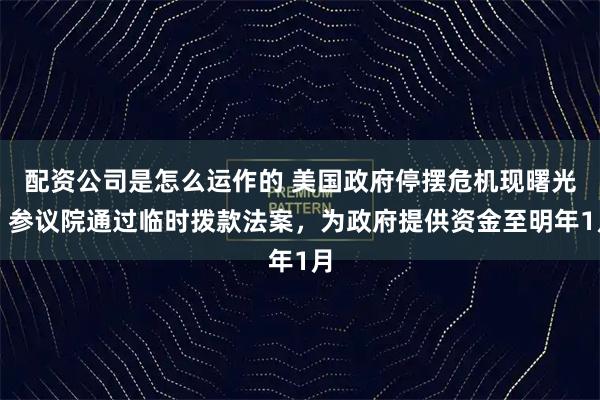 配资公司是怎么运作的 美国政府停摆危机现曙光！参议院通过临时拨款法案，为政府提供资金至明年1月